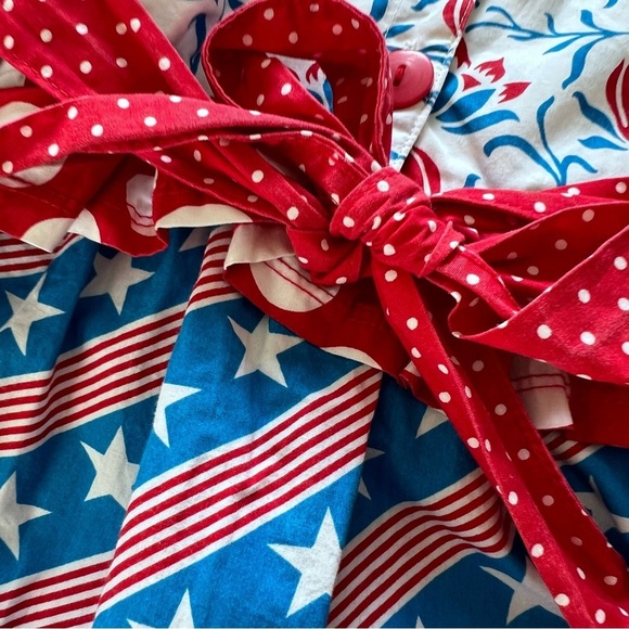 Jelly the Pug Fourth of July Patriotic Ruffle Dress in Red White Blue 24 Months - Picture 11 of 13